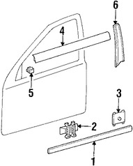 Foto de Moldura de Puerta Original para Mercedes-Benz Marca MERCEDES BENZ Nmero de Parte 2036902987