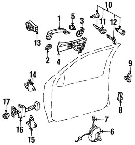 Foto de Conjunto de pestillo de puerta Original para Mercedes-Benz Marca MERCEDES BENZ Nmero de Parte 2037200435