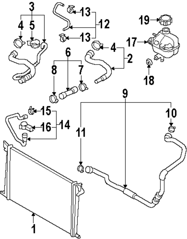 Foto de Manguera de Refrigerante del Radiador para Mini Cooper Cooper 2008 Marca MINI OEM N�mero de Parte 17122754203