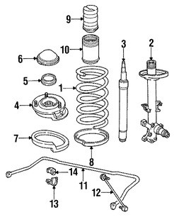 Foto de Cartucho de Puntal de Suspension Original para BMW 735i BMW 735iL BMW 740i BMW 740iL BMW 750iL Marca BMW Nmero de Parte 31321139403