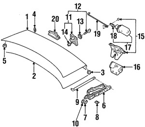 Foto de Interruptor Liberador de Bal Original para BMW Marca BMW Nmero de Parte 51248168035