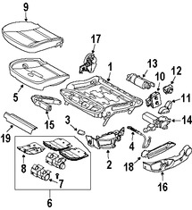Foto de Interruptor Lumbar de asiento Original para BMW Marca BMW N�mero de Parte 61318352291