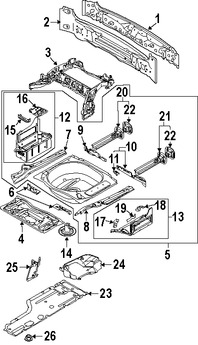 Foto de Bandeja de la batera Original para BMW 530xi 2006 2007 BMW 535xi 2008 BMW 535i xDrive 2009 2010 Marca BMW Nmero de Parte 51717124634
