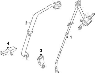 Foto de Receptaculo del Cinturon de Seguridad Original para BMW 550i GT BMW 535i GT BMW 535i GT xDrive BMW 550i GT xDrive Marca BMW N�mero de Parte 72119159300