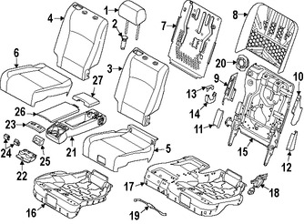 Foto de Panel lateral de Asiento Original para BMW 550i GT BMW 535i GT BMW 535i GT xDrive BMW 550i GT xDrive Marca BMW N�mero de Parte 52207242413