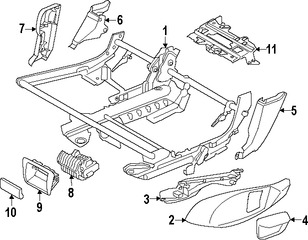 Foto de Panel lateral de Asiento Original para BMW 550i GT BMW 535i GT BMW 535i GT xDrive BMW 550i GT xDrive Marca BMW N�mero de Parte 52107242437