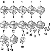 Foto de Tapon / Tapacubo / Taza de la Rueda Original para BMW Alpina B7 2008 Marca BMW Nmero de Parte 36137966286