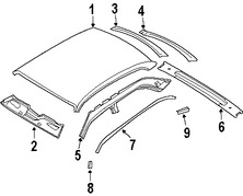 Foto de Panel de Techo Original para BMW 745i BMW 760i BMW 750i BMW Alpina B7 Marca BMW N�mero de Parte 41327126258