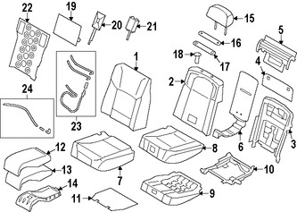 Foto de Panel posterior de Asiento Original para BMW Marca BMW N�mero de Parte 52209176123
