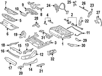 Foto de Cubierta de Riel de Asiento Original para BMW Marca BMW N�mero de Parte 52107348045