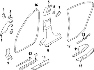 Foto de Juego de Molduras Pilar de Puerta Original para BMW Marca BMW N�mero de Parte 51437340681