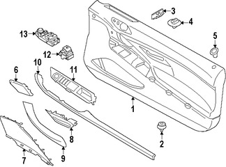 Foto de Bisel de Switch de Vidrio Electrico Original para BMW Marca BMW N�mero de Parte 51417262075