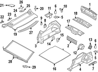 Foto de Panel de maletero Original para BMW 640i Gran Coupe BMW 650i Gran Coupe BMW M6 Gran Coupe BMW 650i xDrive Gran Cou BMW 640i xDrive Gran Cou Marca BMW N�mero de Parte 51477332228