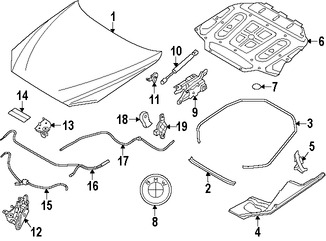 Foto de Panel de Cap� Original para BMW Marca BMW N�mero de Parte 41617228974