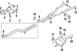 Foto de Tubo del escape Original para BMW 640i BMW 640i xDrive BMW 640i Gran Coupe BMW 640i xDrive Gran Cou Marca BMW N�mero de Parte 18308626909