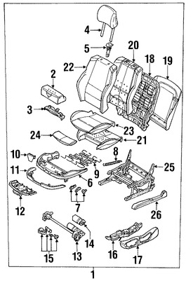 Foto de Asiento Original para BMW 323i BMW 325i BMW 325xi BMW 328i BMW 330i BMW 330xi Marca BMW Remanufacturado N�mero de Parte 52109071812
