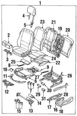 Foto de Interruptor Lumbar de asiento Original para BMW Marca BMW N�mero de Parte 52108240108