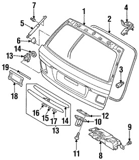 Foto de Puerta Trasera Original para BMW 323i BMW 325i BMW 325xi Marca BMW N�mero de Parte 41628158552