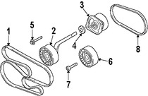 Foto de Polea Tensora Correa Accesoria Original para BMW 335d 2009 2010 2011 Marca BMW Nmero de Parte 11287807021