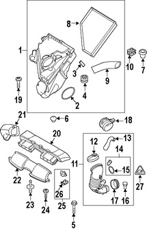 Foto de Empacadura de la carcasa del filtro de Aire Original para BMW 335d BMW X5 Marca BMW Nmero de Parte 13717794556