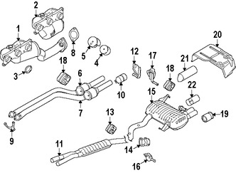 Foto de Tubo del escape Original para BMW Marca BMW N�mero de Parte 18307553643
