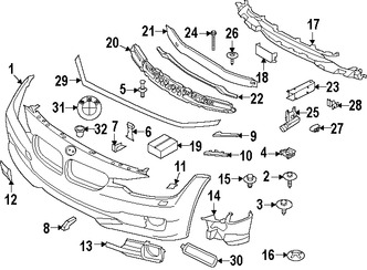 Foto de Cubierta del parachoques Original para BMW Marca BMW N�mero de Parte 51117293019