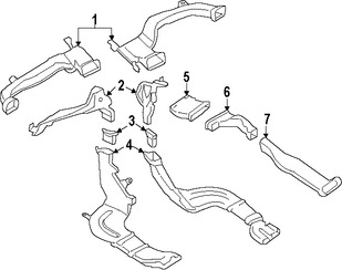 Foto de Ducto de Aire del Panel de Instrumentos Original para BMW Marca BMW N�mero de Parte 64227302852
