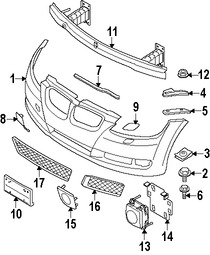 Foto de Tuerca de cubierta de parachoques Original para BMW Marca BMW N�mero de Parte 07129904217