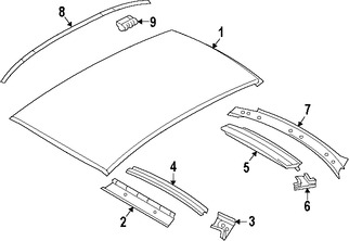 Foto de Panel de Techo Original para BMW 328i BMW 328i xDrive BMW 335i BMW 335i xDrive BMW 335is BMW M3 Marca BMW N�mero de Parte 41317179797
