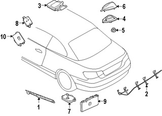 Foto de Antena de GPS Original para BMW 328i BMW 335i BMW M3 BMW 335is Marca BMW N�mero de Parte 65209154413