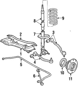 Foto de Cartucho de Puntal de Suspension Original para BMW 633CSi 1984 BMW 635CSi 1985 1986 1987 Marca BMW Nmero de Parte 31321126643