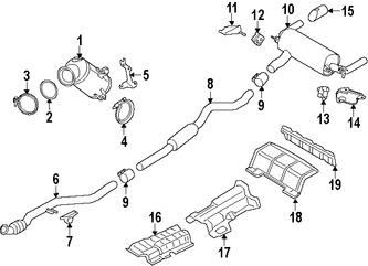 Foto de Tubo de Escape Original para BMW Marca BMW N�mero de Parte 18307646996