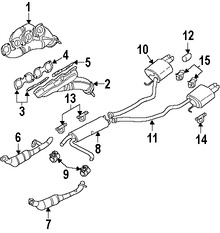 Foto de Tubo del escape Original para BMW X5 Marca BMW N�mero de Parte 18107500498