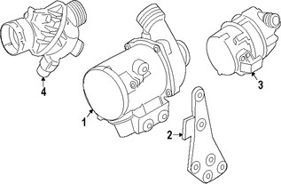 Foto de Bomba de Agua Auxiliar del Motor Original para BMW Marca BMW N�mero de Parte 11517583965