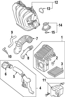 Foto de Espaciador de la carcasa del filtro de aire Original para Mini Cooper Cooper Marca BMW N�mero de Parte 13721498674