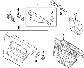 Foto de Panel / guardafango posterior lateral Original para BMW 128i BMW 135i BMW 135is BMW 1 Series M Marca BMW N�mero de Parte 51437285496