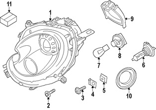 Foto de Faro Original para Mini Cooper Cooper Countryman Mini Cooper Cooper Paceman Marca BMW Nmero de Parte 63129801034