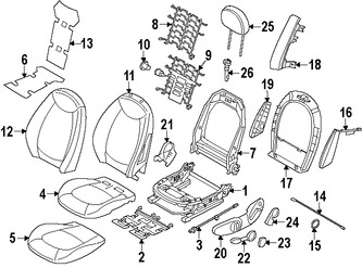 Foto de Cubierta de Asiento Original para Mini Cooper Cooper Countryman 2011 2012 2013 2014 2015 2016 Marca BMW Nmero de Parte 52109806606