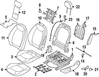 Foto de Cubierta de Asiento Original para Mini Cooper Cooper Paceman 2013 2014 2015 2016 Marca BMW Nmero de Parte 52109809922