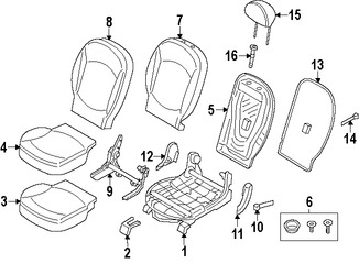 Foto de Cubierta de Asiento Original para Mini Cooper Cooper Countryman 2011 2012 2013 2014 2015 2016 Marca BMW Nmero de Parte 52209805226