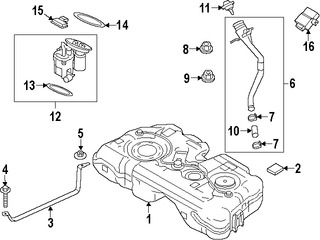 Foto de Sello del Tanque de Bomba de Combustible Original para BMW  Mini Cooper Marca BMW Nmero de Parte 16117188567