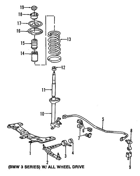 Foto de Cartucho de Puntal de Suspension Original para BMW Marca BMW N�mero de Parte 31321133563