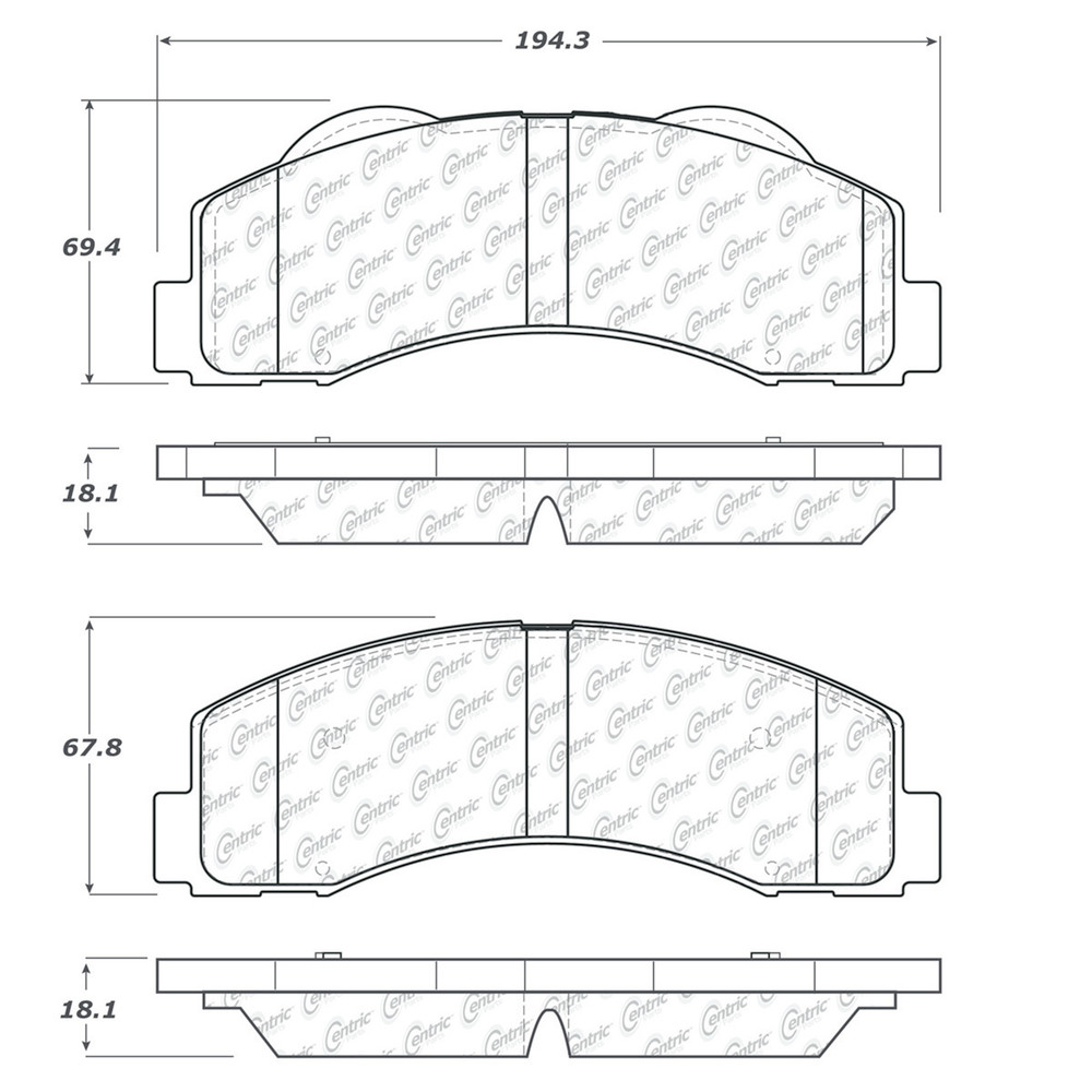 Foto de Pastilla de Freno de Disco para Ford F-150 2010 2011 Marca CENTRIC PARTS Nmero de Parte #106.14140