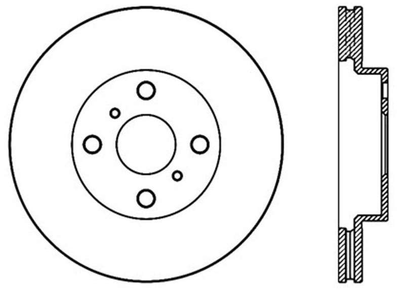Foto de Rotor disco de freno Premium Disc-Preferred para Toyota Prius C Toyota Yaris Scion iQ Marca CENTRIC PARTS Nmero de Parte #120.44143