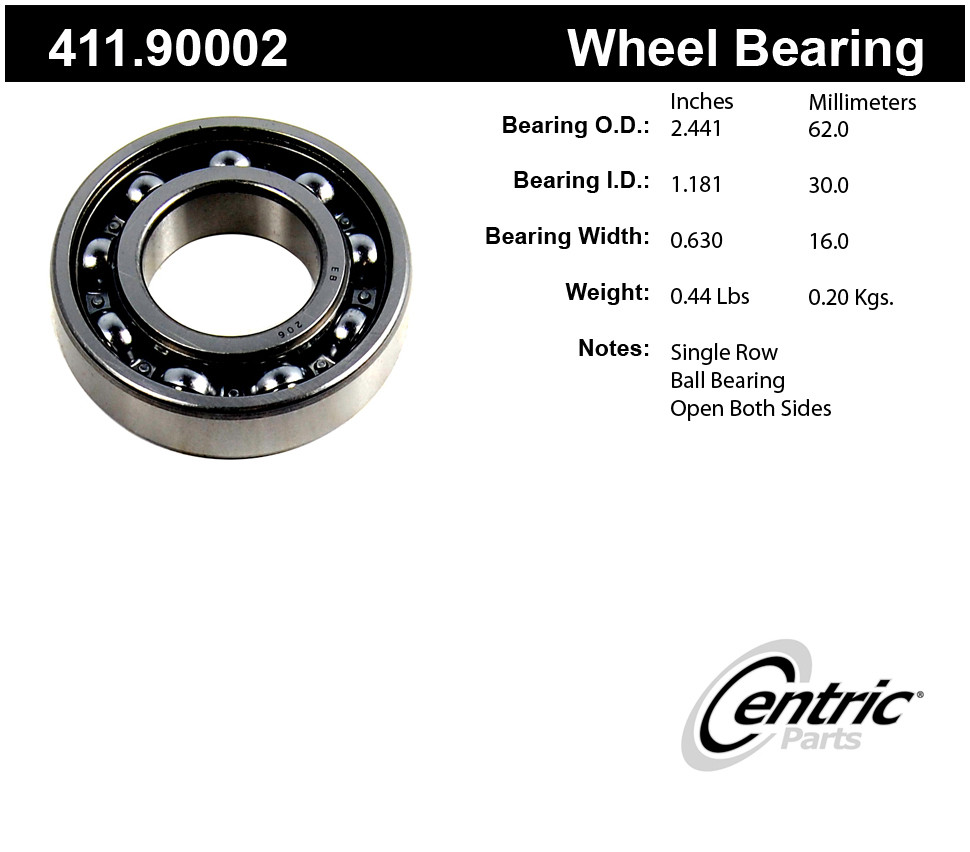Foto de Cojinete de Eje Propulsor Premium para Volkswagen Super Beetle 1975 Marca CENTRIC PARTS Nmero de Parte 411.90002
