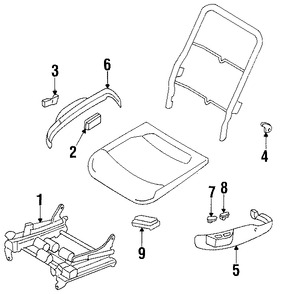 Foto de Cubierta de Riel de Asiento Original para Chrysler Concorde 2001 2002 2003 2004 Chrysler 300M 2001 2002 Marca CHRYSLER N�mero de Parte QY261DVAA