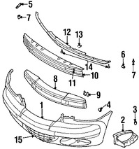 Foto de Cubierta del parachoques Original para Chrysler PT Cruiser 2004 2005 Marca CHRYSLER N�mero de Parte 5127374AB