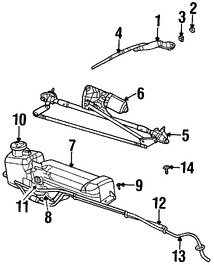 Foto de Brazo de Limpiaparabrisas Original para Chrysler PT Cruiser Marca CHRYSLER N�mero de Parte 5018426AA