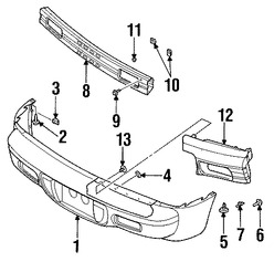 Foto de Absorbedor de impacto de gomaespuma del parachoque Original para Chrysler PT Cruiser 2004 2005 Marca CHRYSLER N�mero de Parte 5288900AD