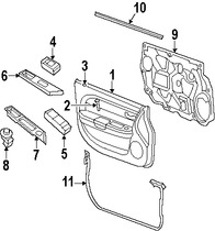 Foto de Panel Interior de Puerta Original para Chrysler Sebring 2009 2010 Marca CHRYSLER N�mero de Parte 1GL291DVAA